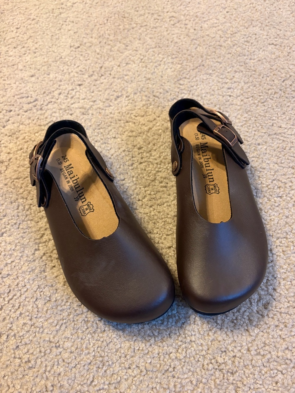 Amazon Women’s Brown Slip-On Loafers with Buckle